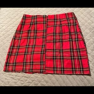 SOLD - Plaid High Rise Mini Skirt